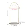 1700mm Modern Freestanding Rail Cloth Rack with Marble Base