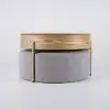 Picture of Modern 8000 mm Round Lift-Top Coffee Table Set with 3 Ottomans & Tempered Glass Top