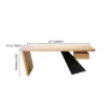 Modern 160 cm Rectangular Natural Rubberwood Desk with Drawer