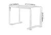 Savea 120 cm Rectangular Clear Tempered Glass Writing Desk with Acrylic Base