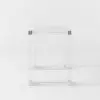 Savea 120 cm Rectangular Clear Tempered Glass Writing Desk with Acrylic Base