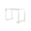 Savea 120 cm Rectangular Clear Tempered Glass Writing Desk with Acrylic Base
