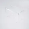 Savea 120 cm Rectangular Clear Tempered Glass Writing Desk with Acrylic Base