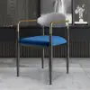 Otrast Series Set of 2 Modern Dining Chairs Upholstered in White and Blue