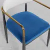 Otrast Series Set of 2 Modern Dining Chairs Upholstered in White and Blue