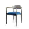 Otrast Series Set of 2 Modern Dining Chairs Upholstered in White and Blue