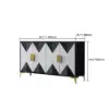 Wovuna Modern Sideboard Buffet 4 Doors & 6 Shelves Accent Cabinet Gold Finish in Large