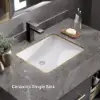Modern 90 cm Floating Single Bathroom Vanity with Sink, Sintered Stone Top – Concrete Grey – Black Gray Vessel
