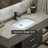 Modern 100 cm Floating Single Bathroom Vanity with Sink, Sintered Stone Top – 55cm