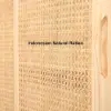 Natural Woven Rattan Bedroom Clothing Armoire with Hidden 2 Doors and Drawers Wardrobe