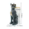 Modern Blue Dog Resin End table with Tray Top and Tissue Box
