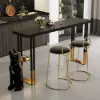 Modern Black Dog Resin End table with Tray Top and Tissue Box