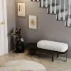 Modern Black Dog Resin End table with Tray Top and Tissue Box