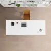 Modern 1400 mm Rectangular White Writing Desk with Arched Base