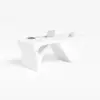 Modern 1400 mm Rectangular White Writing Desk with Arched Base