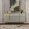 Picture of 1600 mm Contemporary 9-Drawer Champagne Bedroom Dresser for Storage in Gold