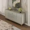 Picture of 1600 mm Contemporary 9-Drawer Champagne Bedroom Dresser for Storage in Gold