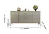 Picture of 1600 mm Contemporary 9-Drawer Champagne Bedroom Dresser for Storage in Gold