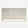 Picture of 1600 mm Contemporary 9-Drawer Champagne Bedroom Dresser for Storage in Gold