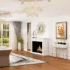 800mm Modern Narrow White Console Table with Storage Wood Entryway Table with Drawers