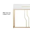 800mm Modern Narrow White Console Table with Storage Wood Entryway Table with Drawers