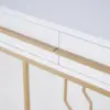 800mm Modern Narrow White Console Table with Storage Wood Entryway Table with Drawers