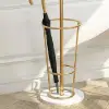 Picture of 1700mm Hallway Metal Round Hooks Coat Stand with Umbrella Stand Base-Gold