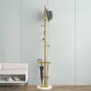Picture of 1700mm Hallway Metal Round Hooks Coat Stand with Umbrella Stand Base-Gold