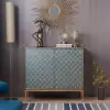 Modern 99 cm Wood Sideboard with 2 Doors & Adjustable Shelves
