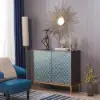 Modern 99 cm Wood Sideboard with 2 Doors & Adjustable Shelves