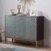 Modern 119 cm Wood Sideboard with 3 Doors & Adjustable Shelves