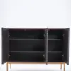 Modern 119 cm Wood Sideboard with 3 Doors & Adjustable Shelves