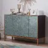 Modern 150 cm Wood Sideboard with 4 Doors & Adjustable Shelves