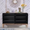 Modern 150 cm Wood Sideboard with 4 Doors & Adjustable Shelves
