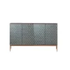 Modern 150 cm Wood Sideboard with 4 Doors & Adjustable Shelves