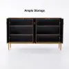 Modern 150 cm Wood Sideboard with 4 Doors & Adjustable Shelves