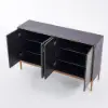 Modern 150 cm Wood Sideboard with 4 Doors & Adjustable Shelves