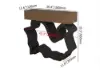 1000mm Modern Walnut & Black Console Table with Drawers