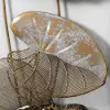 Picture of 910mm 2 Pieces Metal Lotus Leaves Wall Decor Set for Living Room with Black Frame