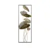 Picture of 910mm 2 Pieces Metal Lotus Leaves Wall Decor Set for Living Room with Black Frame