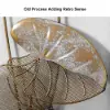 Picture of 910mm 2 Pieces Metal Lotus Leaves Wall Decor Set for Living Room with Black Frame