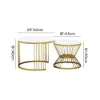 Modern 2-Piece Round White Nesting Coffee Table Set with Sintered Stone Top