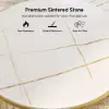 Modern 2-Piece Round White Nesting Coffee Table Set with Sintered Stone Top