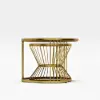 Modern 2-Piece Round White Nesting Coffee Table Set with Sintered Stone Top