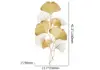 Modern Metal Ginkgo Leaves Wall Decor Home Hanging Art in Gold