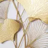 Modern Metal Ginkgo Leaves Wall Decor Home Hanging Art in Gold