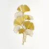Modern Metal Ginkgo Leaves Wall Decor Home Hanging Art in Gold