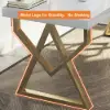 Picture of 1000mm Modern White Rectangular Writing Desk with Gold Base