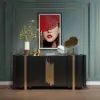 Aurea 160 cm Black Wood Sideboard Buffet Cabinet with 2 Doors 2 Shelves