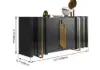 Aurea 160 cm Black Wood Sideboard Buffet Cabinet with 2 Doors 2 Shelves